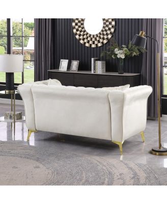 Chesterfield Stanford Sofa, Tufted, Wrinkled Fabric, Lover seater