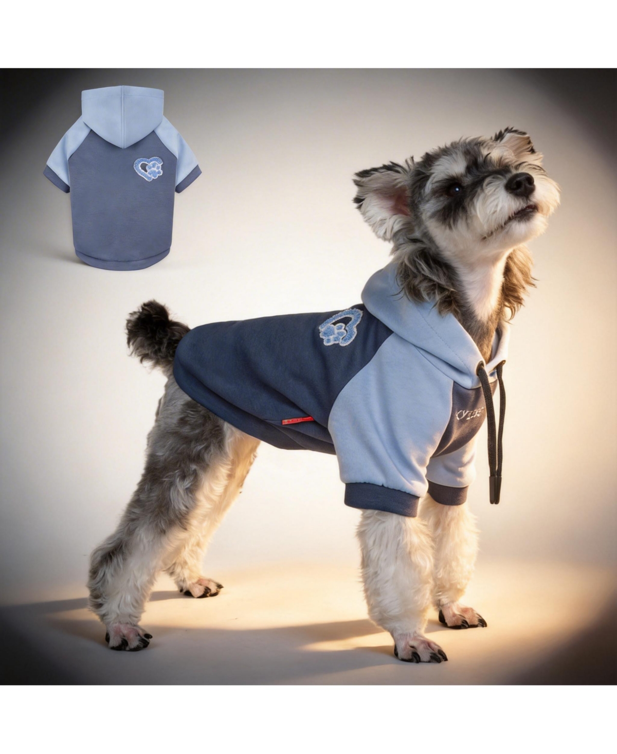 Aronkl Dog Hoodie Stretchy Warm Pet Sweatshirt with Leash Hole Soft Comfort Winter