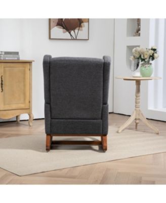 Modern Rocking Chair with Footrest