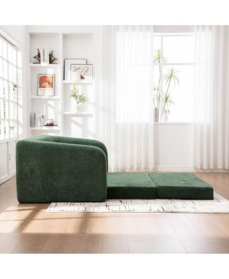 71" 2-in-1 Pull Out Loveseat Sofa Bed with Pillows