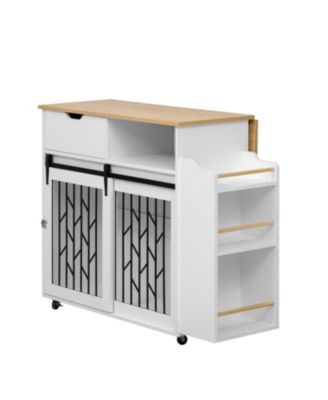 Dog Crate Kitchen Island End Table