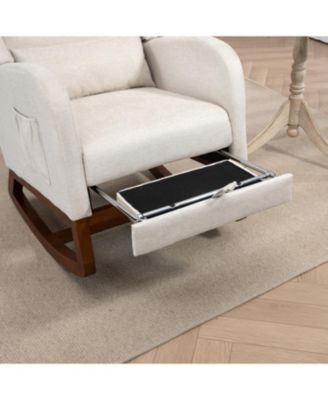 Modern Rocking Chair with Footrest