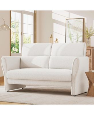 Two Seat Modern Boucle Accent Chair Lounge Upholstered Comfy Single Sofa Living Bedroom Office