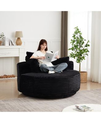 Streamdale 55" Corduroy Foam Swivel Chair, Modern Sleeper, 360 Degree Swivel for Living Room/Bedroom