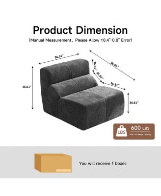 Luxury Cloud-Soft Velvet Single Sofa Chair