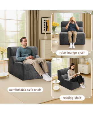 Luxury Cloud-Soft Velvet Single Sofa Chair