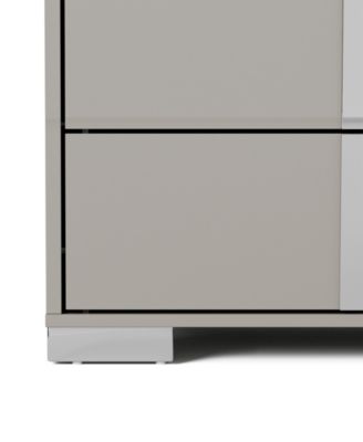 Erina 23.5" Wood Glossy 2-Drawer Nightstand