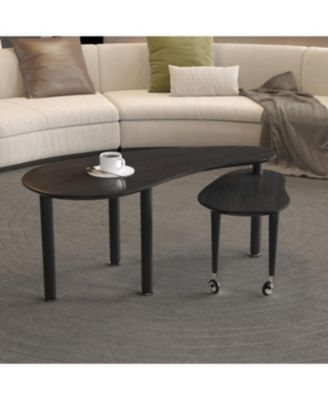 Rotatable Coffee Table with Spacious Storage