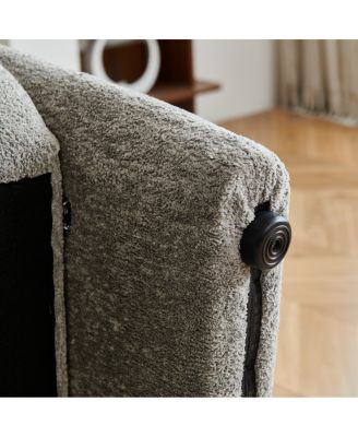 Streamdale Modern Tufted Accent Chair with Velvet Upholstery and Lumbar Pillow