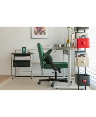 Velvet Criss Cross Armrest Office Chair