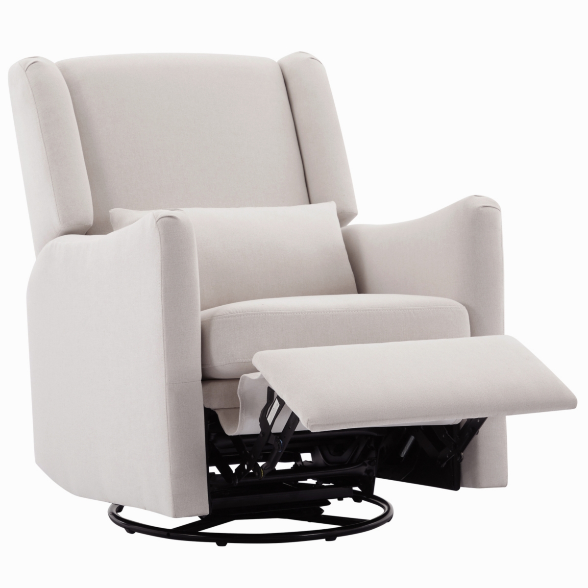 Streamdale Furniture Linen Wingback Swivel Rocker Recliner Chair