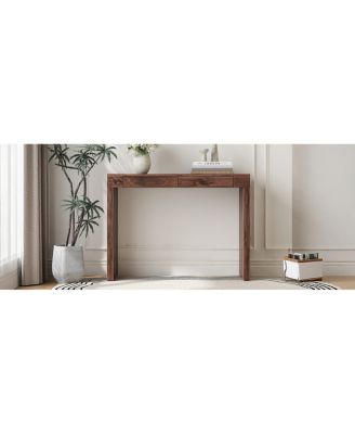 50-In. Natural Walnut Wood Grain Elegant Feature Bar Table