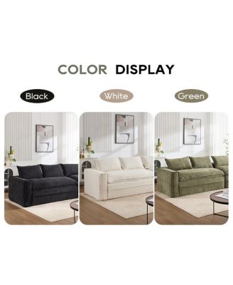 Modern Minimalist Modular Sectional Sofa with Right Facing Chaise