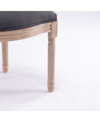 Streamdale French Country Rattan Upholstered Dining Chairs