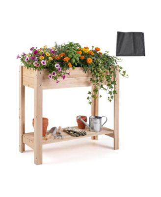 Raised Garden Bed with Legs and Extra Storage Space