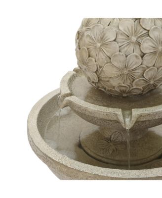 Decorative Garden Birdbath Fountain, Resin Water Feature with Pedestal Design