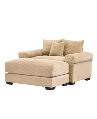 Oversized Cloud Modular Sectional Couch, Corduroy, Ottoman, Chaise