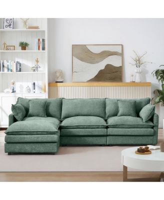 Modular Sectional Sofa, 102" L-Shaped Couch Set
