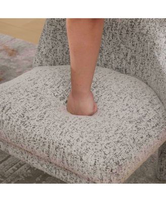 Modern Minimalist Chenille Upholstered Dining Chair Set of 4