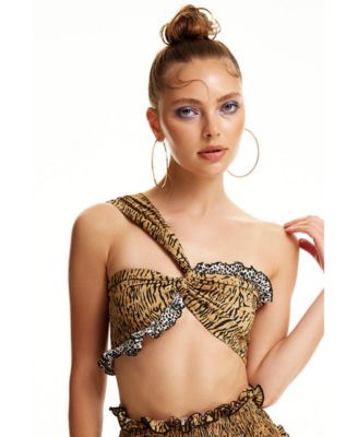 Women's Oasis Asymmetric Crop Bustier