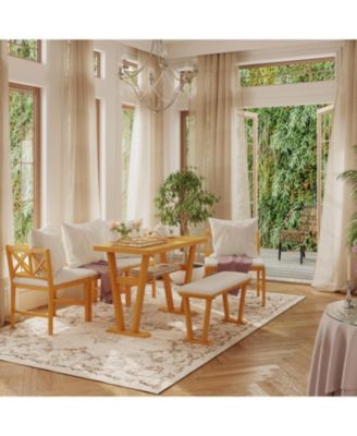 Farmhouse Kitchen Nook Dining Set - 6 Piece