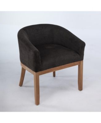 Upholstered Barrel Dining Chair, Linen