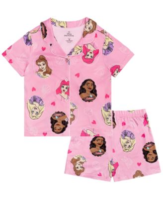 Girls' 2T-4T Notch Collar Top and Shorts, 2-Piece Set