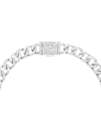 Sapphire (2-1/3 ct. t.w.) & Diamond (1/8 ct. t.w.) Bracelet in Sterling Silver