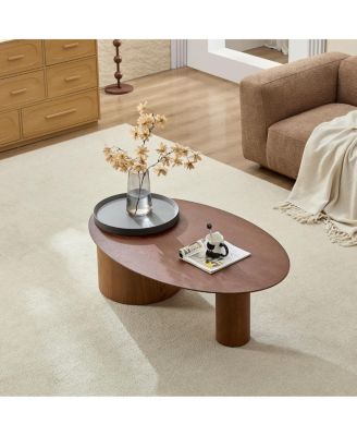 Modern Oval Luxury Coffee Table, Sophisticated Living Room Center Table