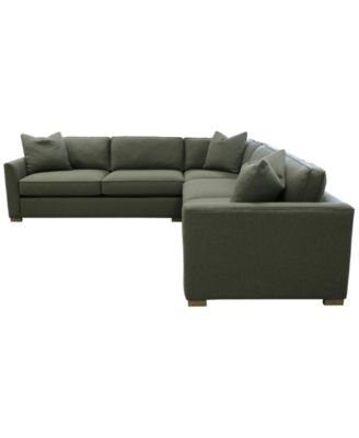 Corine 3-Pc. Upholstered Sectional Sofa Set with Toss Pillows