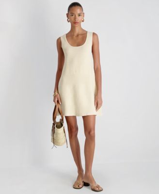 Women's Scoop Neck Mozart Mixed Stripe Mini Dress