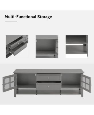 TV Stand for TVs up to 60", TV Cabinet with Modern Design, Media Console for Living Room, Bedroom