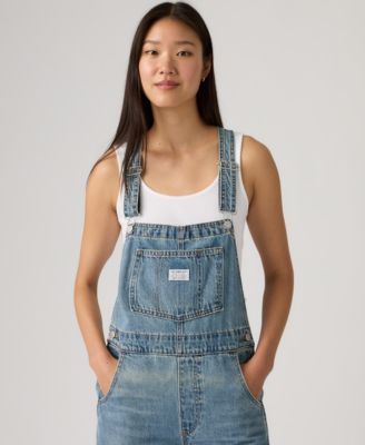 Women's Vintage-Inspired Drapey Fit Denim Overalls