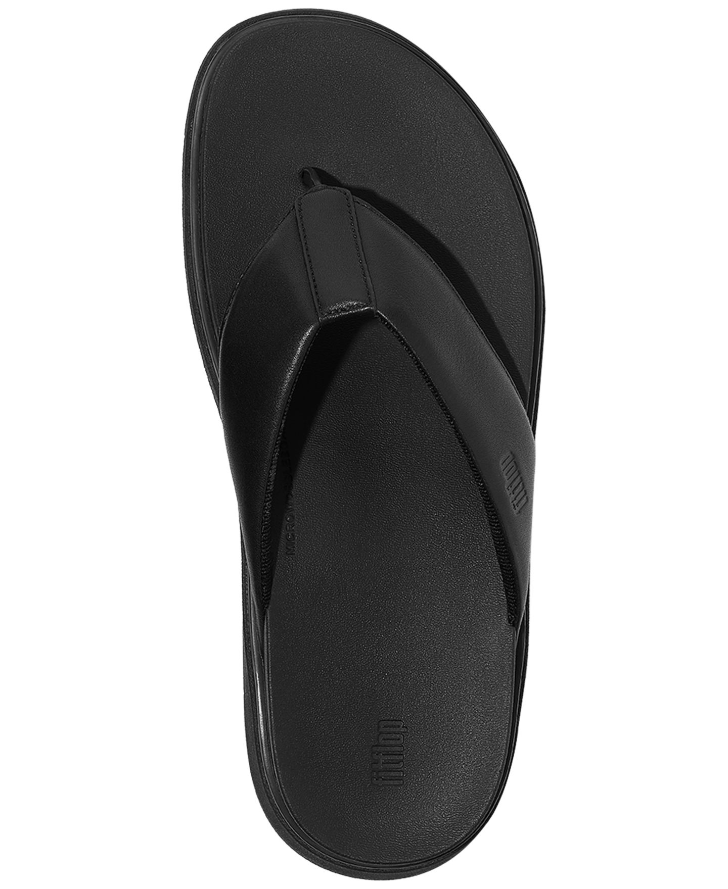 Мужские сандалии FitFlop Round Toe Flip-Flop, цвет: Чёрный — фото 3