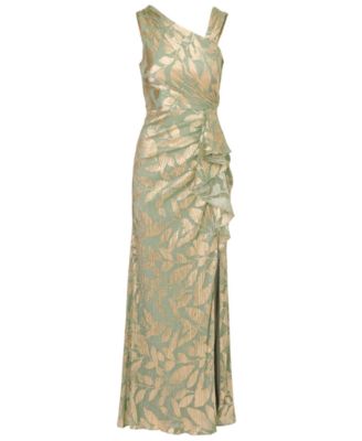 Women's Asymmetric Metallic Mermaid Gown