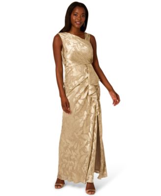 Women's Asymmetric Metallic Mermaid Gown