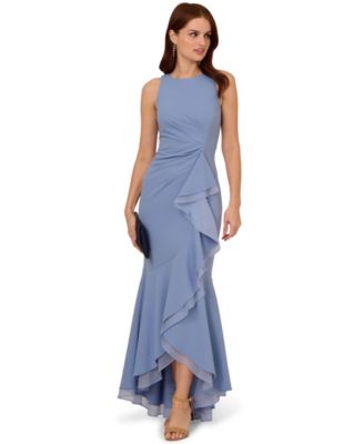 Women's Organza Crepe High-Low Gown