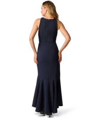 Women's Cascading-Ruffle Crepe Gown