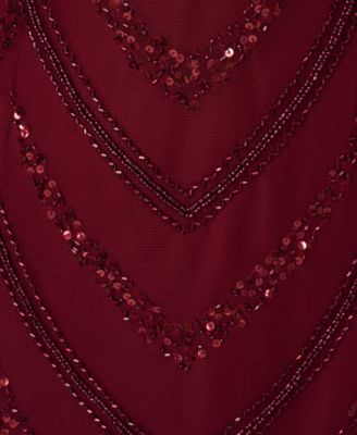 Women's Beaded Cap-Sleeve Sheath Dress