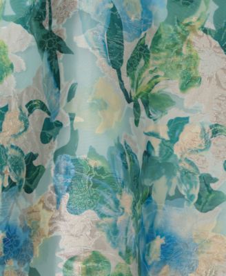 Women's Floral Jacquard Midi Dress