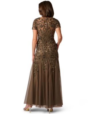 Adrianna Papel Women's Floral-Beaded Gown