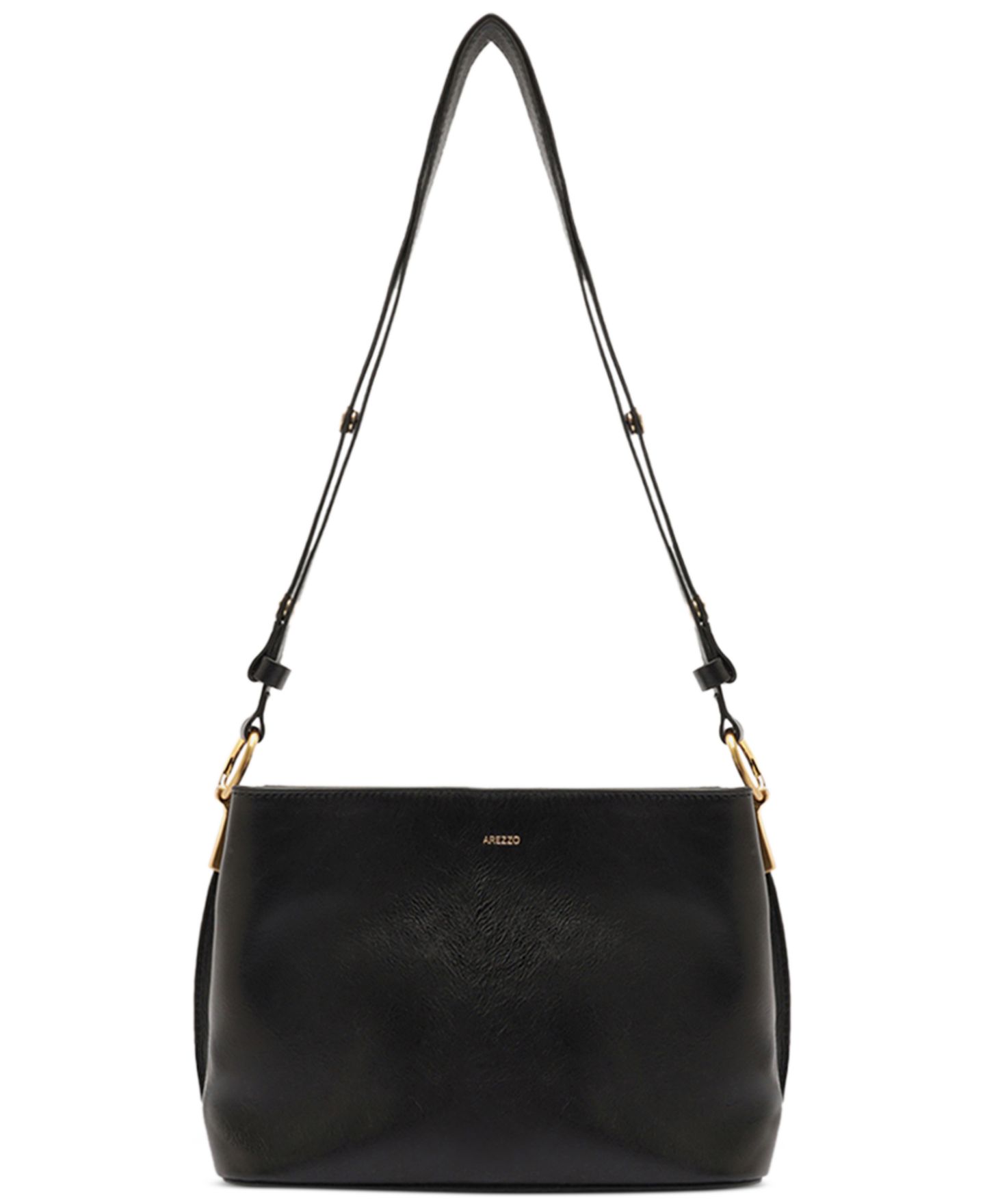 Женская сумка Arezzo Daphne Small Leather Crossbody Handbag, цвет: Чёрный — фото 2