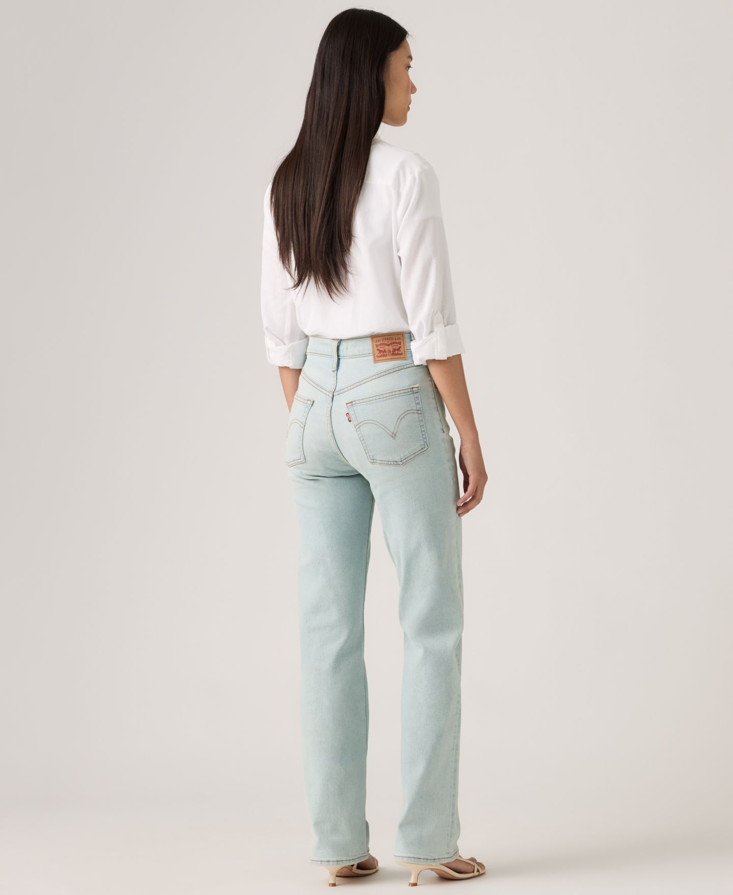 Женские джинсы Levi's Ribcage High-Rise Straight Full Length, цвет: Project Parallel — фото 4