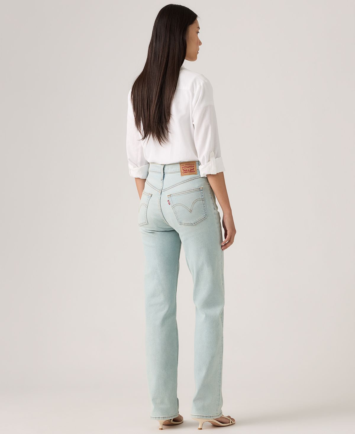 Levi's Women's Ribcage High-Rise Straight Full Length Jeans view 4 — MAYCSS fashion products
