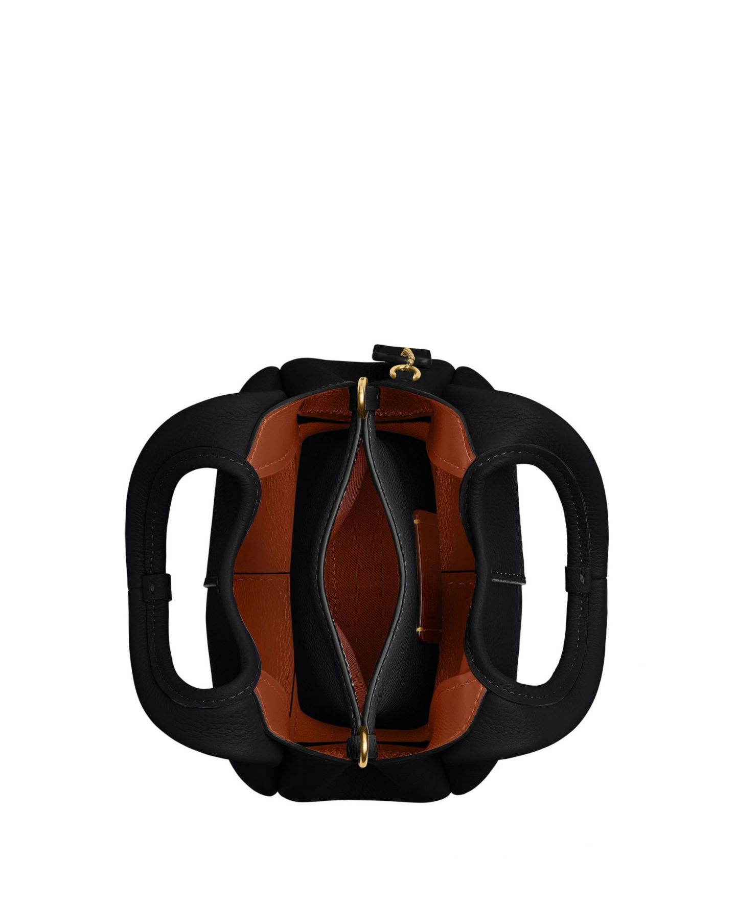 Женская сумка COACH Lana Mini Pebble Leather Shoulder 19, цвет: Латунный / Чёрный — фото 4
