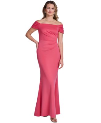 Women's Off-The-Shoulder Side Tuck Gown