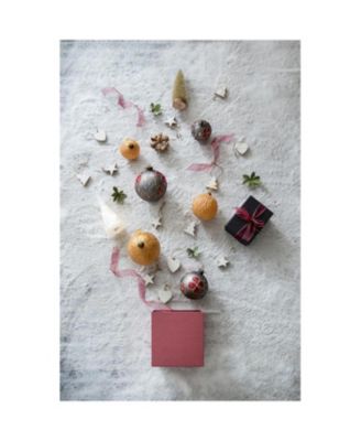 4.7" Glass Christmas Ball Ornaments Decorative Hanging Tree Ornaments Set of 4