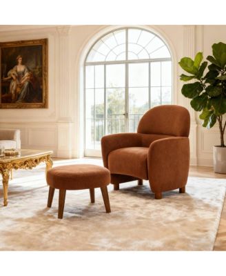 Modern Lazy Chair with Footrest Ottoman