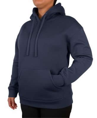 Women's Blue Ice Loose Fit Super Heavyweight Fleece-Lined Pullover Hoodie