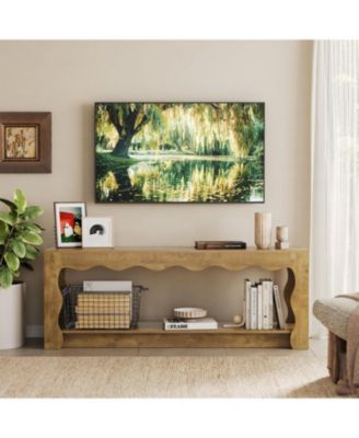 TV Stand for 65 Inch TV, Wooden Entertainment Center, Farmhouse TV Media Console Table